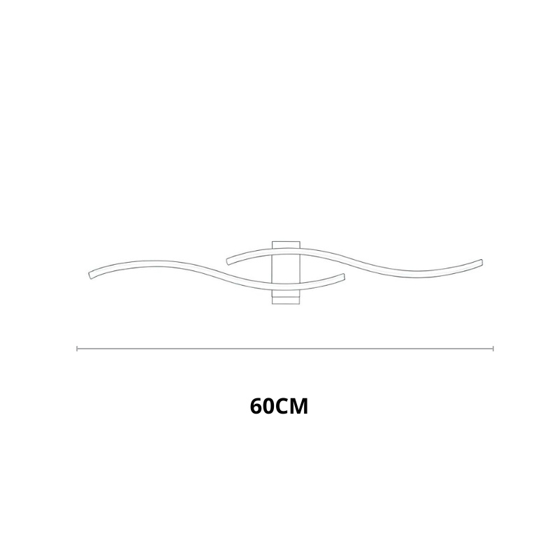 Auria Wall Lamp | Modern Wall Lighting | Gold Wave LED Lamp 7