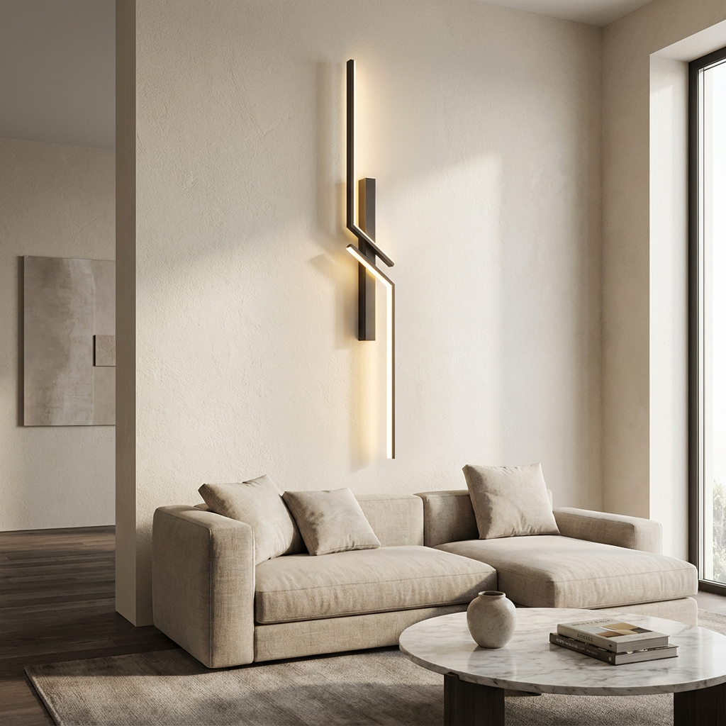 LINORA LED WALL LAMP | Minimalist Japandi Lighting | Aluminum Vertical Lamp 3