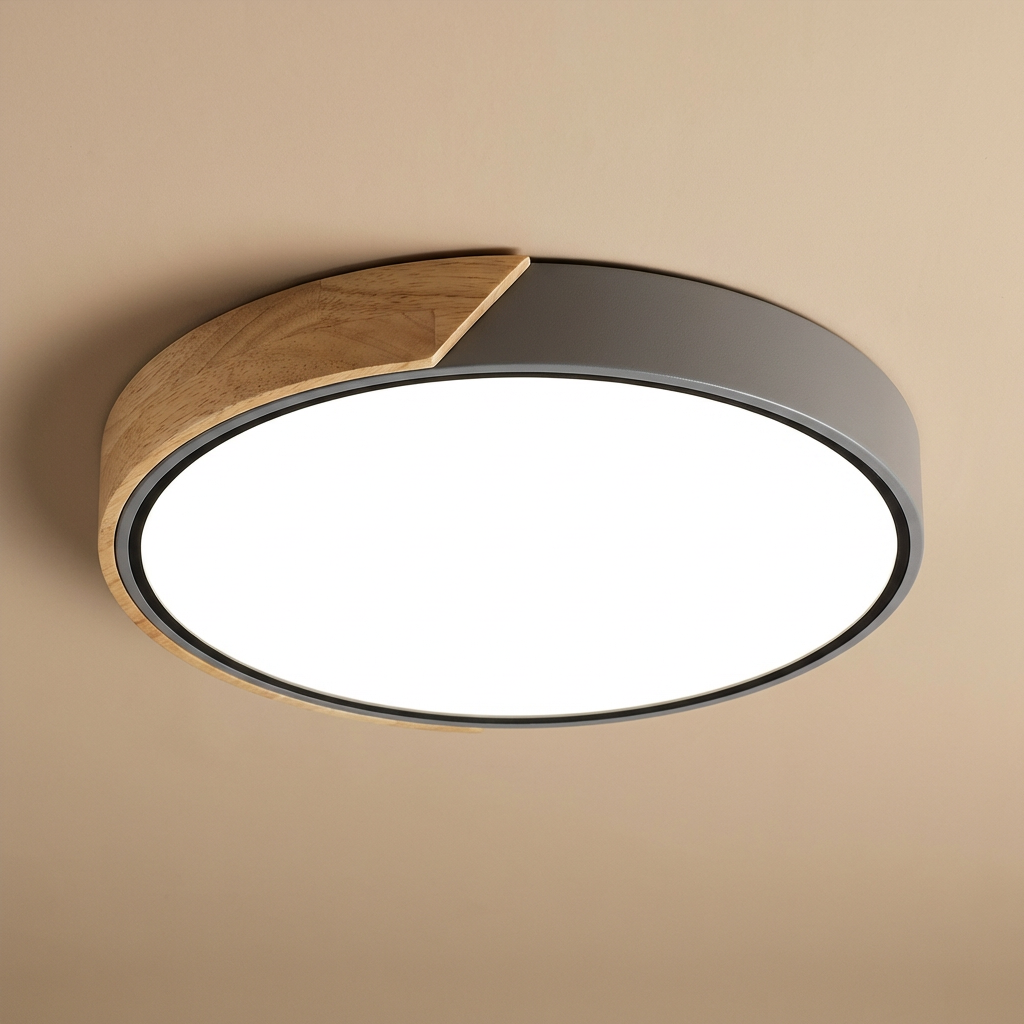 Liora Ceiling Light | LED Ceiling Lamp | Wood and Color Accent 6