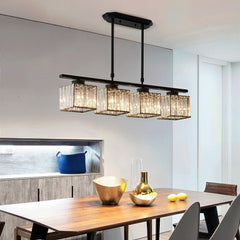 Trevia Pendant Lamp | Chandelier with Crystal Shades | Metal Structure 3