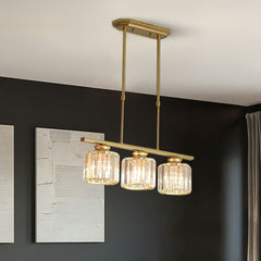 Trevia Pendant Lamp | Chandelier with Crystal Shades | Metal Structure 4