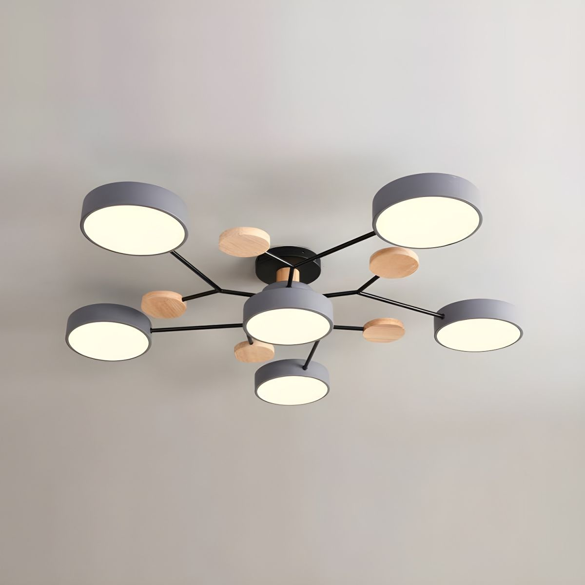 Arboris Multi | Decorative Ceiling Lamp | Metal and Wood 12