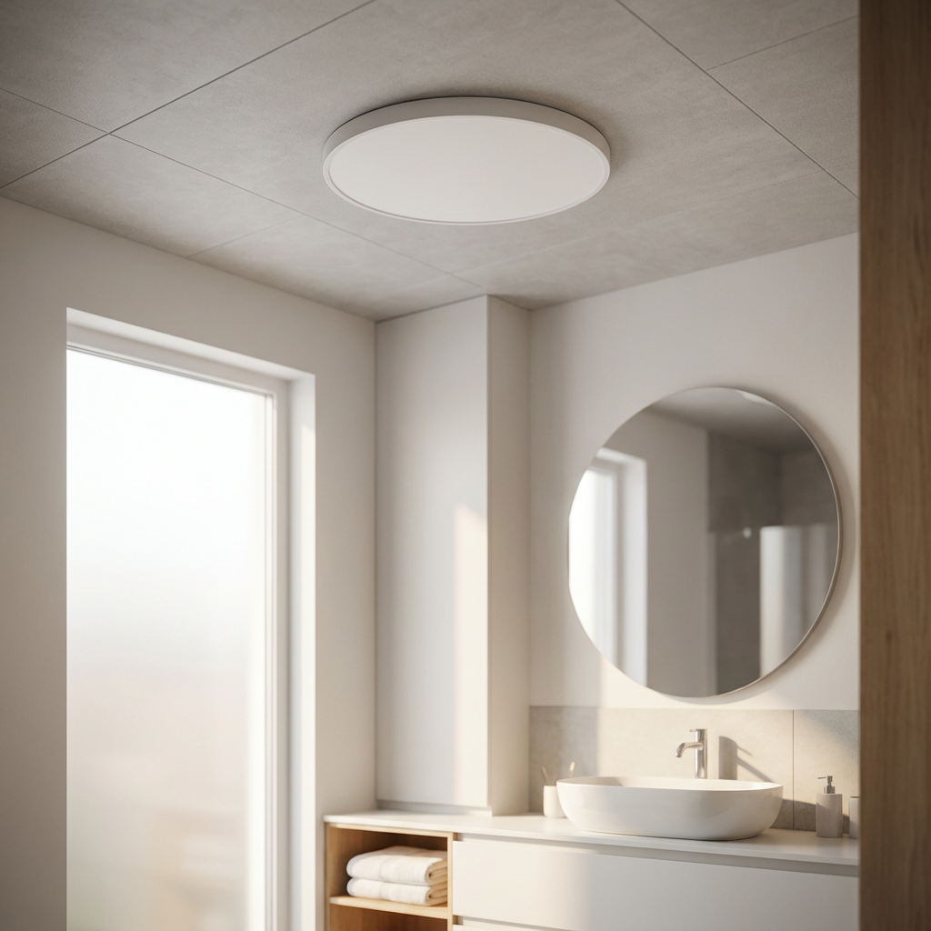 Aureo Ceiling Light | LED Ceiling Lamp | Gold Ring and Matte Light 4