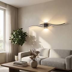 Auria Wall Lamp | Modern Wall Lighting | Gold Wave LED Lamp 1