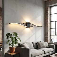 Auria Wall Lamp | Modern Wall Lighting | Gold Wave LED Lamp 2