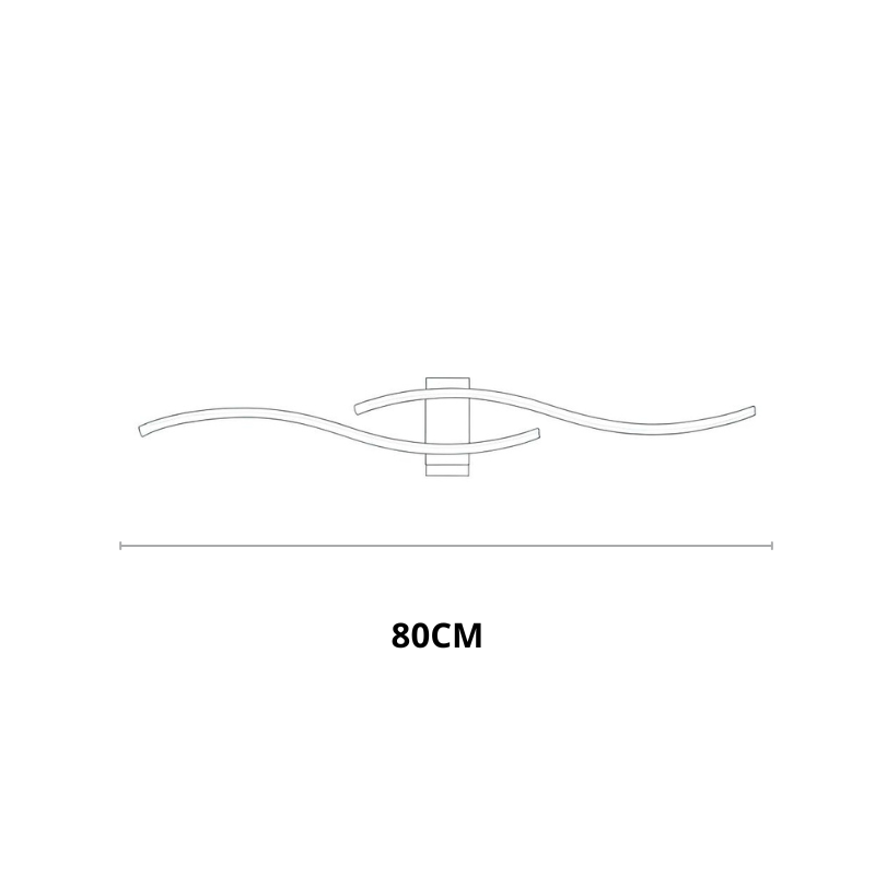 Auria Wall Lamp | Modern Wall Lighting | Gold Wave LED Lamp 8