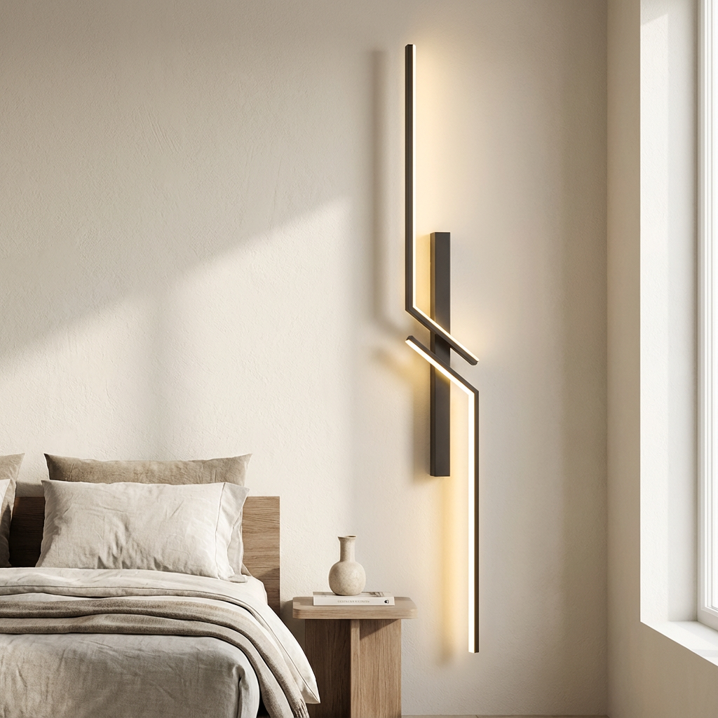 LINORA LED WALL LAMP | Minimalist Japandi Lighting | Aluminum Vertical Lamp 1