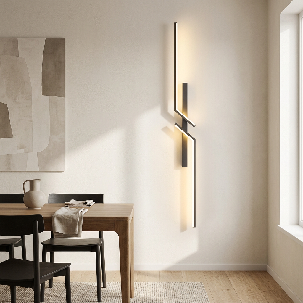 LINORA LED WALL LAMP | Minimalist Japandi Lighting | Aluminum Vertical Lamp 5
