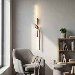LINORA LED WALL LAMP | Minimalist Japandi Lighting | Aluminum Vertical Lamp 8