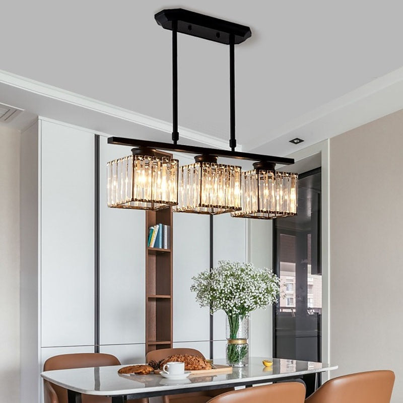 Trevia Pendant Lamp | Chandelier with Crystal Shades | Metal Structure 2