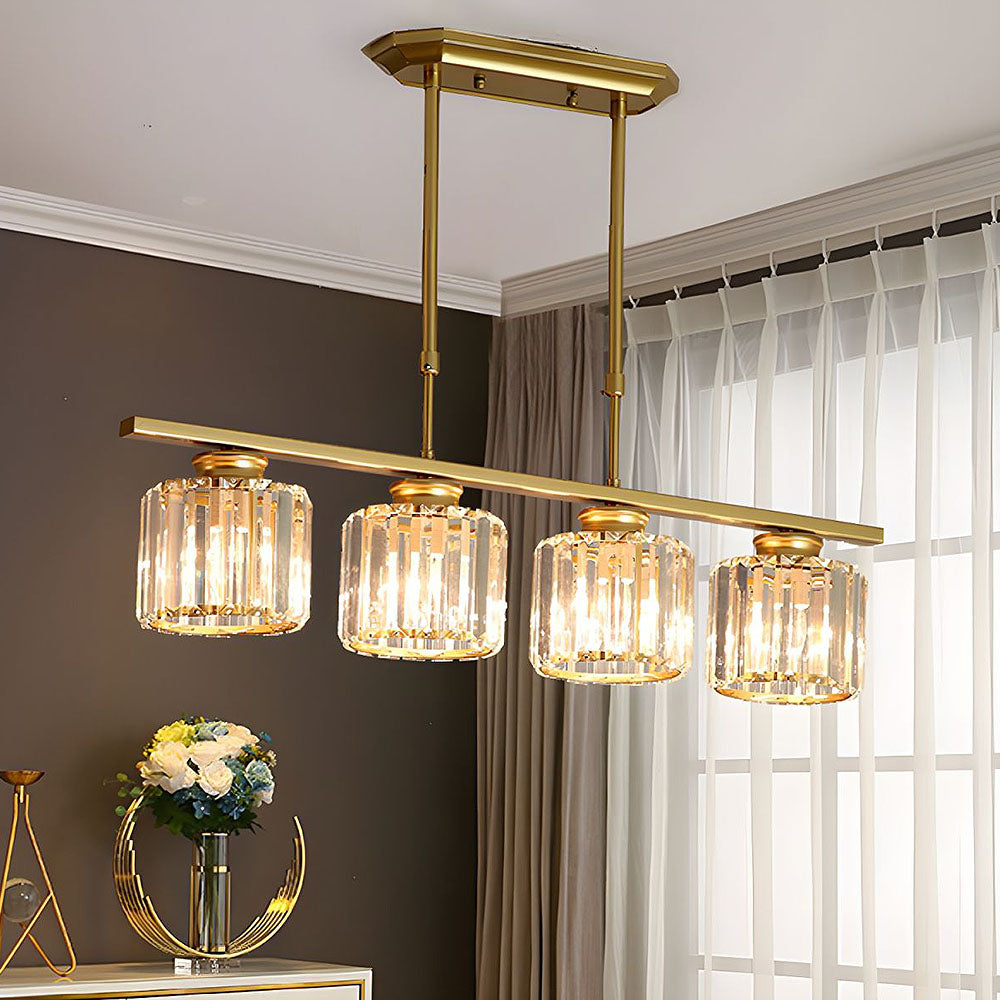 Trevia Pendant Lamp | Chandelier with Crystal Shades | Metal Structure 5