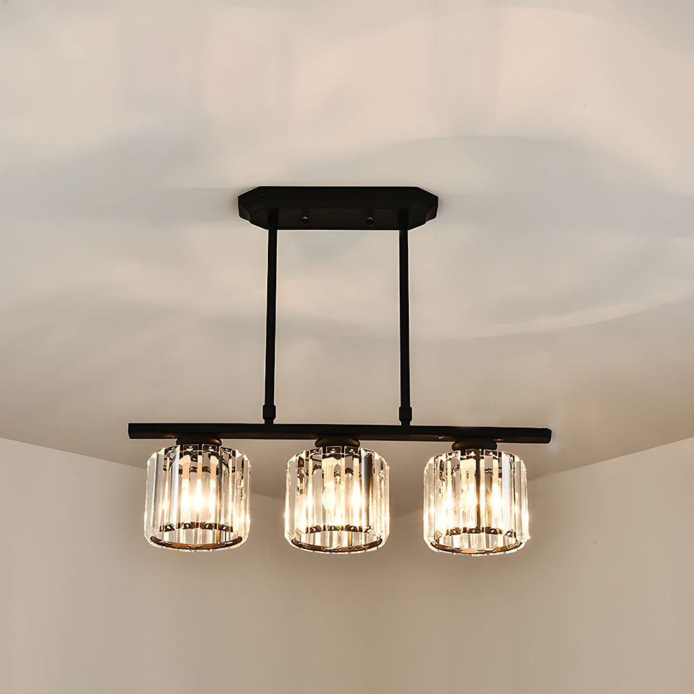 Trevia Pendant Lamp | Chandelier with Crystal Shades | Metal Structure 8
